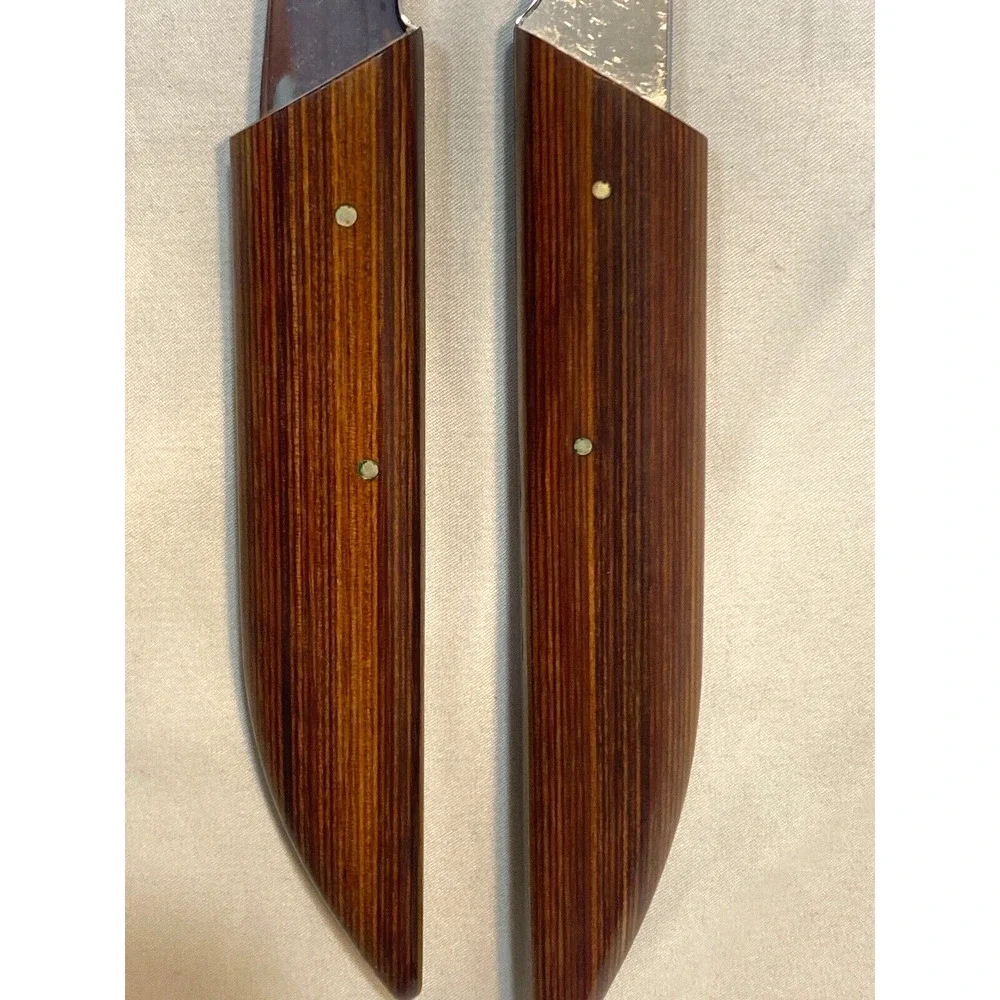 2PC ShurEdge Knife Slicer Carver Robeson Gourmet Cutlery Wooden Case Carving Set